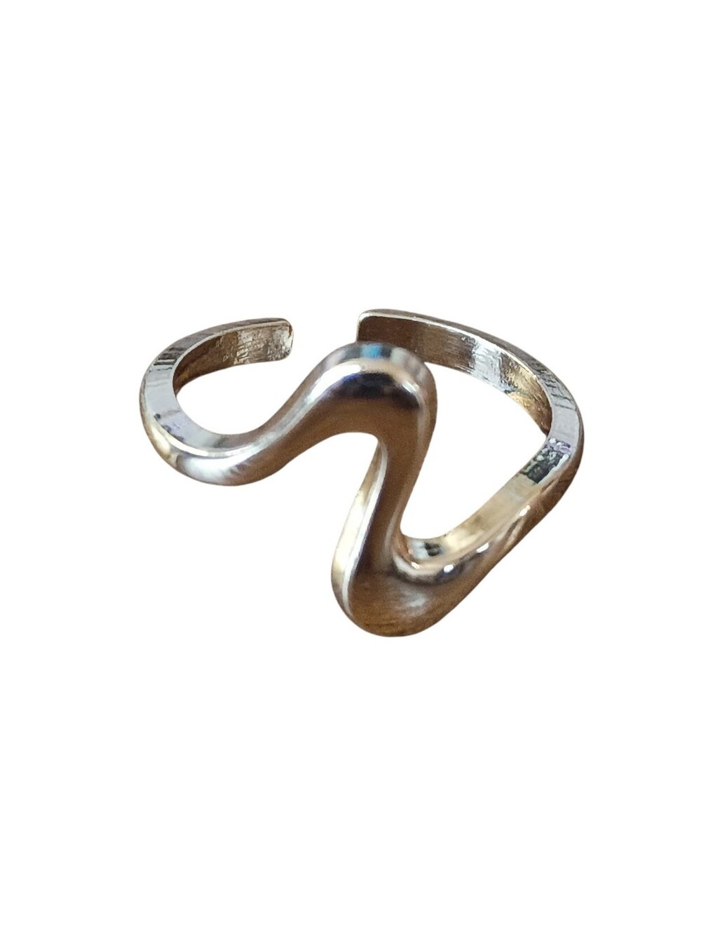 Fashion Jewelry Gold Tone Minimalist Open Back Size 8 Ring